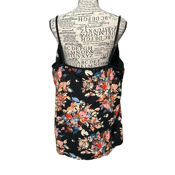 Torrid Tank Top Cami Black Autumn Floral Womens Plus Size 4 4X Lightweight - Picture 3 of 6